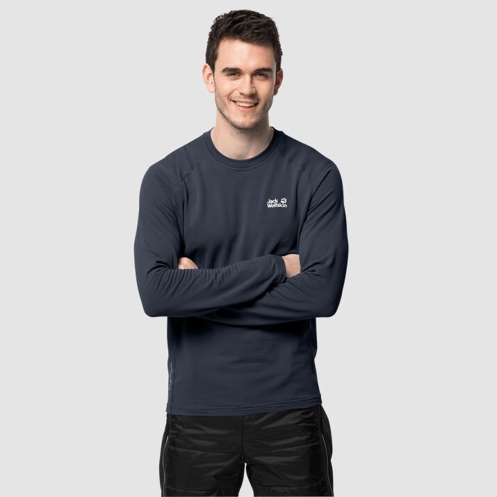 Jack Wolfskin Mens Infinite Long Sleeve T-shirt Blue 053947ELY